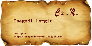 Csegedi Margit névjegykártya